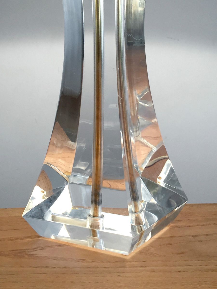 Large Plexiglas Table Lamp, 1970s for sale at Pamono