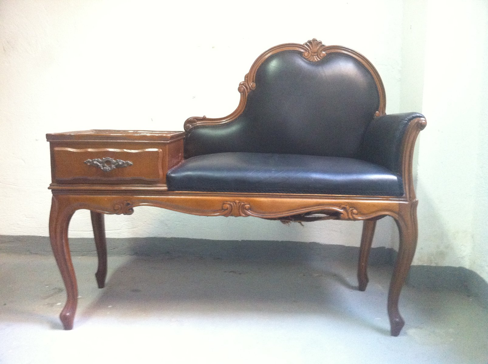 Vintage Telephone Bench, 1940s for sale at Pamono