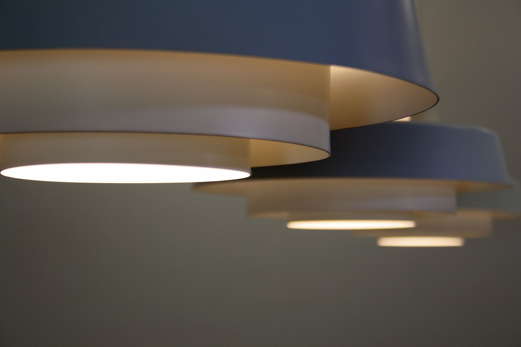 Vintage Danish Pendant Aluminium Light for sale at Pamono