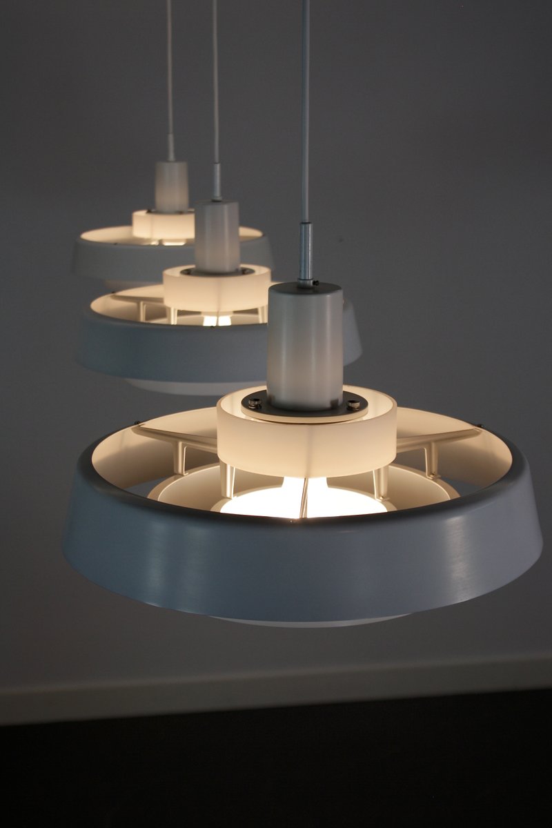 Vintage Danish Pendant Aluminium Light for sale at Pamono