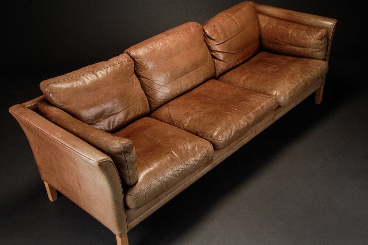 Dänisches 3 sitzer ledersofa von mogens hansen 3