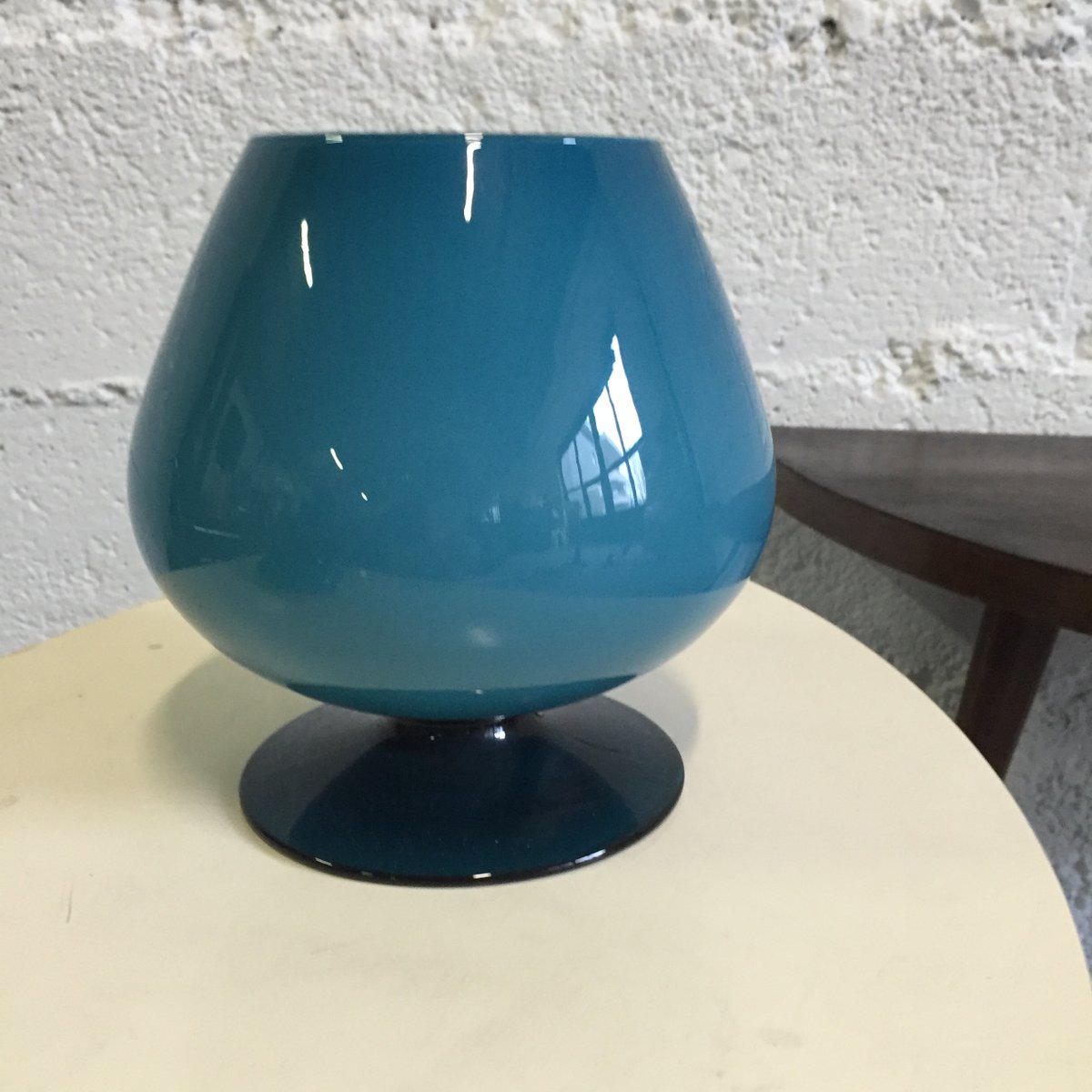 Vintage Blown Glass Vase with Lid for sale at Pamono
