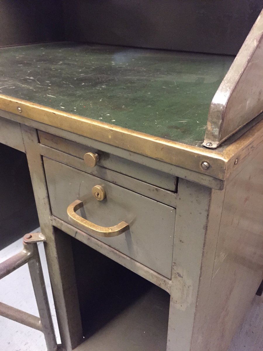 vintage french double sided post office desk 7