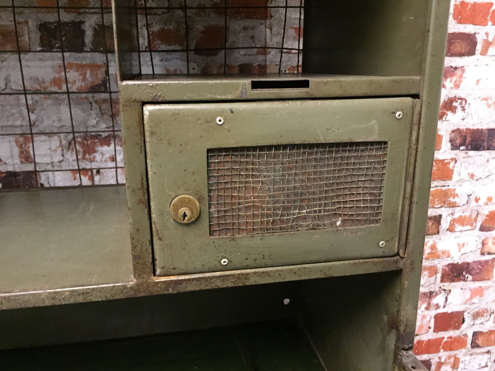 vintage french double sided post office desk 9