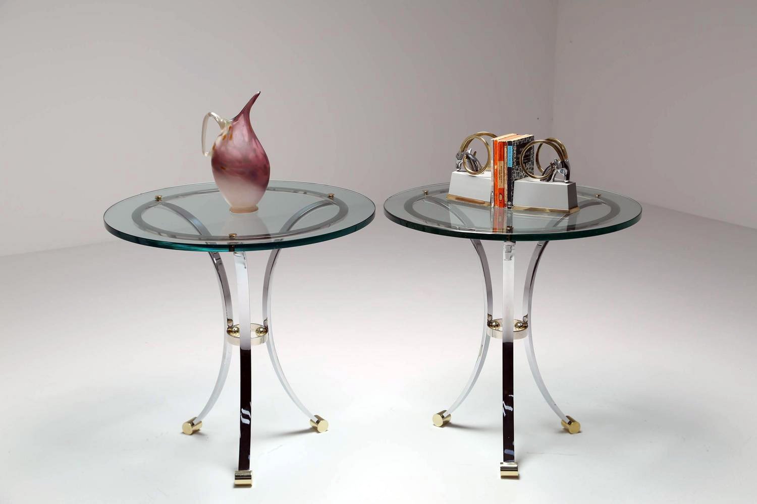 Glass Side Tables With Chrome Bases Set Of For Sale At Pamono - Glass Side Tables With Chrome Bases Set Of glass side tables with chrome bases set of for sale at pamono - glass side tables with chrome bases set of