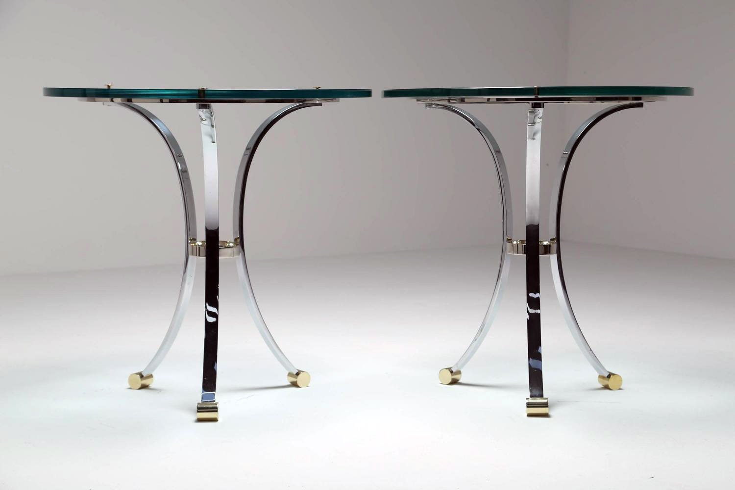 Glass Side Tables With Chrome Bases Set Of For Sale At Pamono - Glass Side Tables With Chrome Bases Set Of glass side tables with chrome bases set of for sale at pamono - glass side tables with chrome bases set of