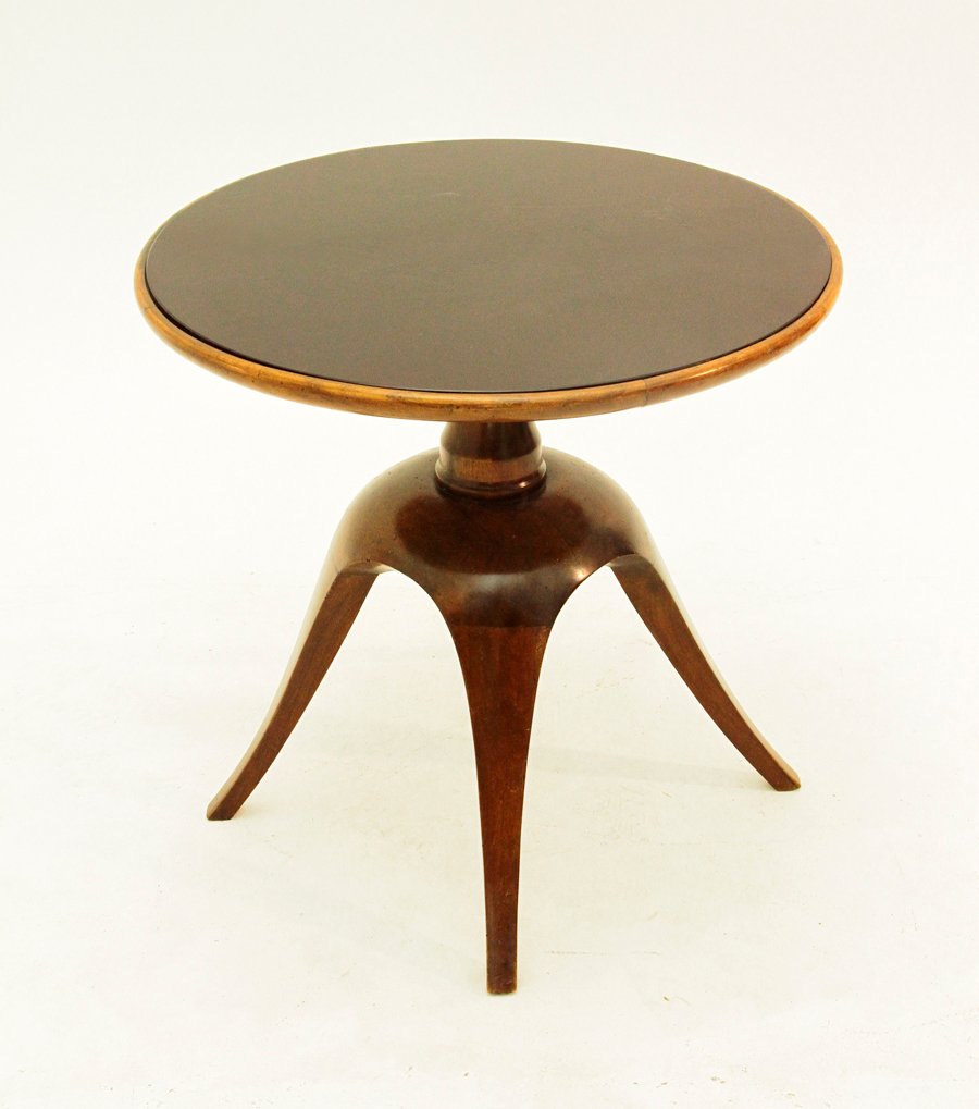 Italian Midcentury Wood & Glass Coffee Table for sale at Pamono