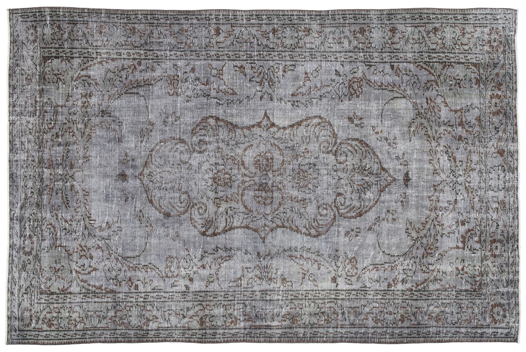 Vintage GreyBlue Turkish Rug for sale at Pamono