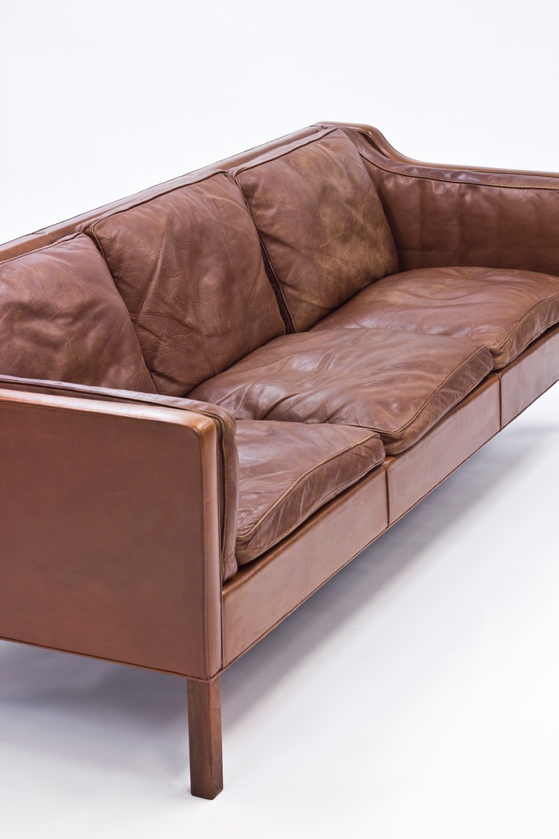 Braunes ledersofa von børge mogensen für fredericia, 1960er bei ... Welche kissen zu brauner ledercouch