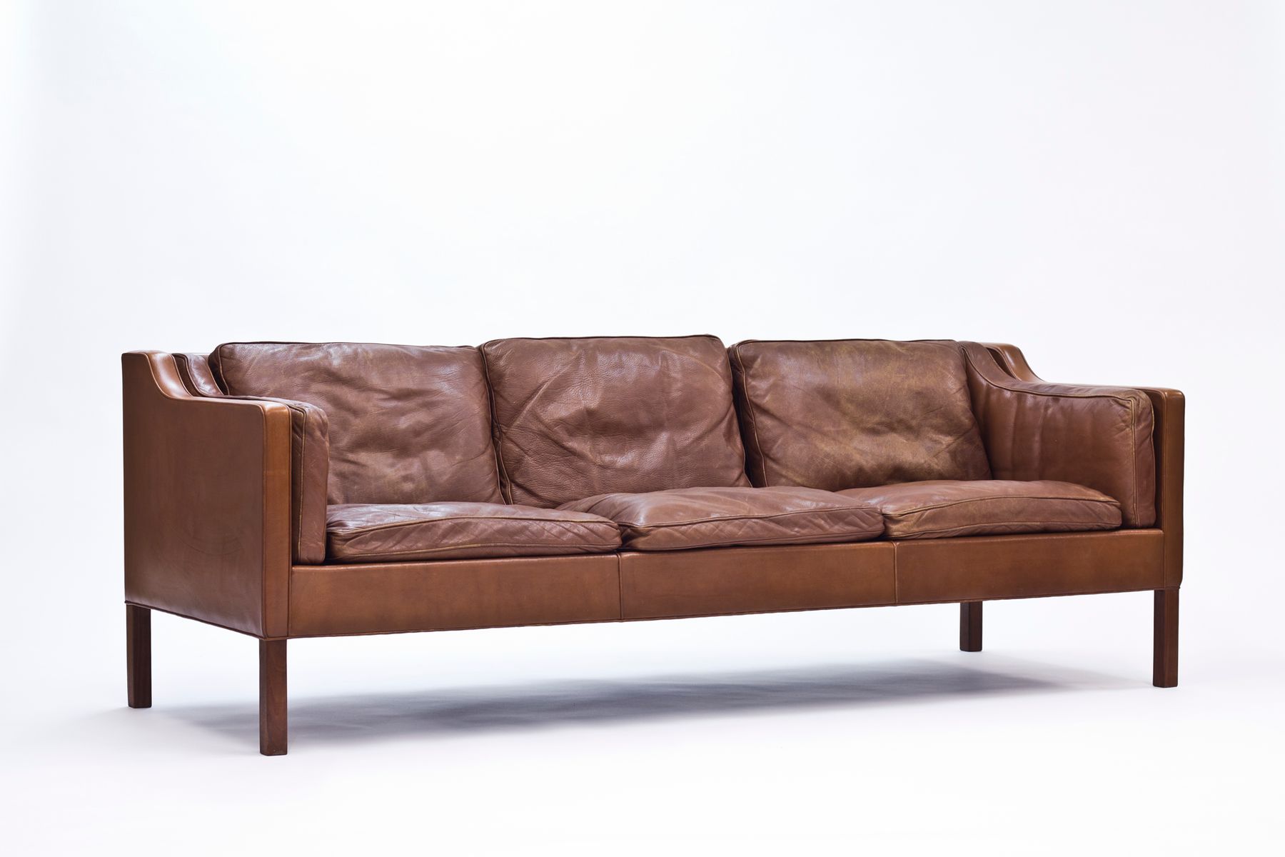 Braunes ledersofa von børge mogensen für fredericia, 1960er bei ... Welche kissen zu brauner ledercouch