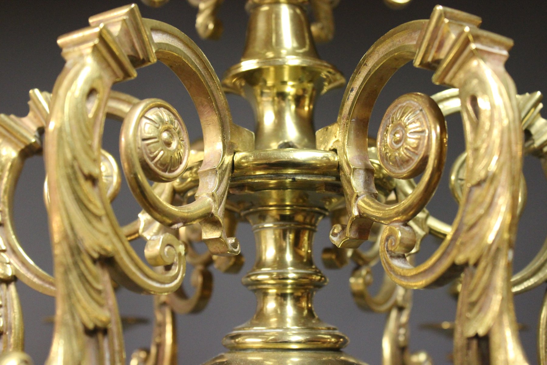 Antique Brass Church Chandelier, 1850s for sale at Pamono