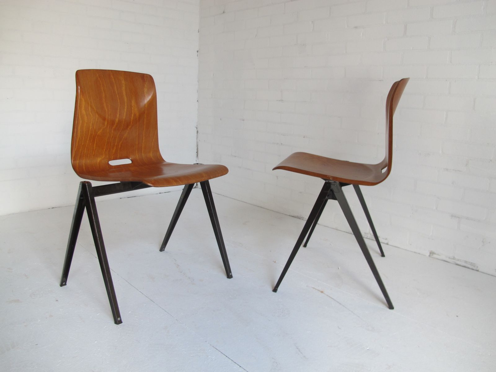 Industrial Vintage Dining Chairs from Galvanitas, 1967, Set of 4 for