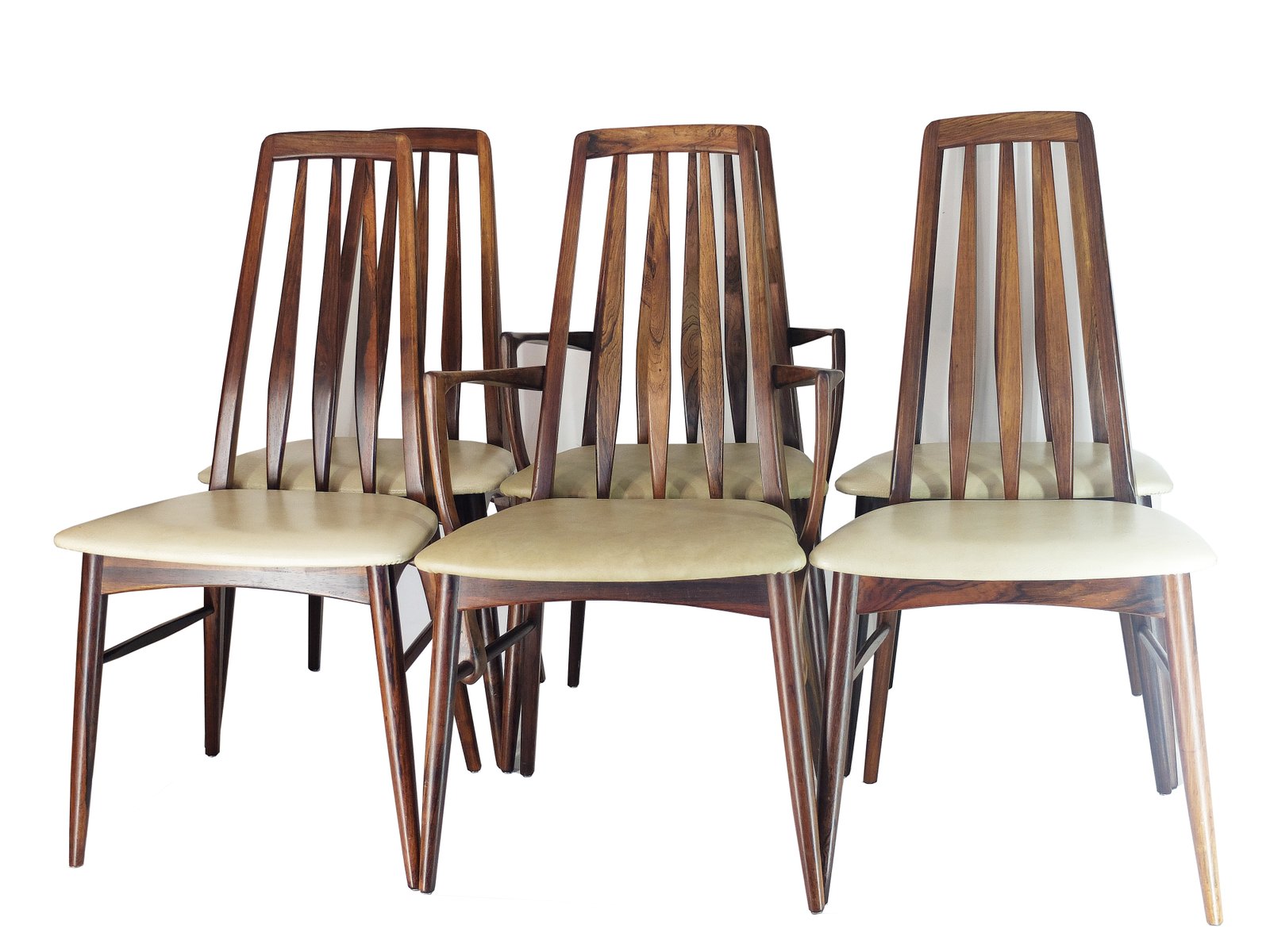Chaises de salon eva en palissandre par niels koefoed pour koefoed ...