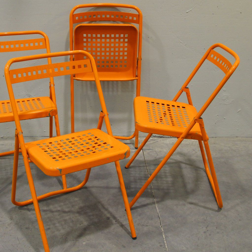 Folding Garden Chairs, Set of 4 for sale at Pamono
