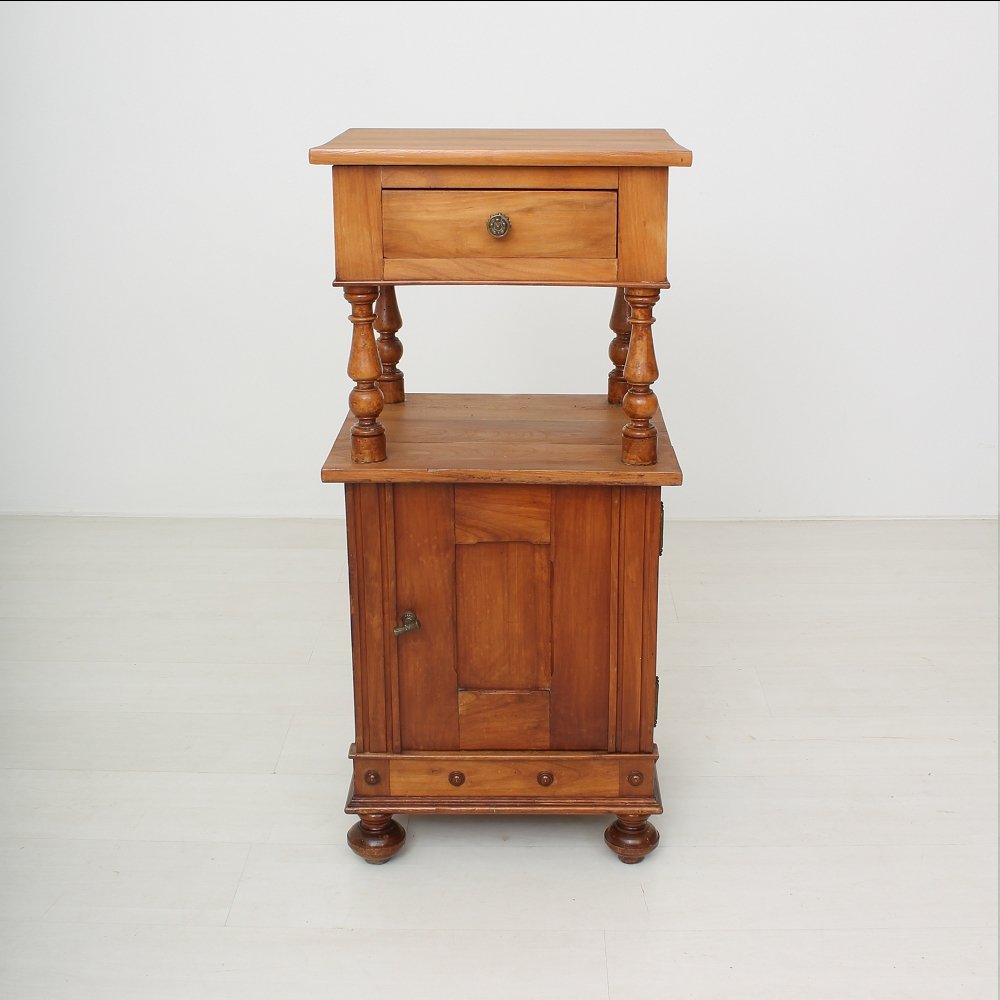 Small Antique Cherry Nightstand, 1890s for sale at Pamono
