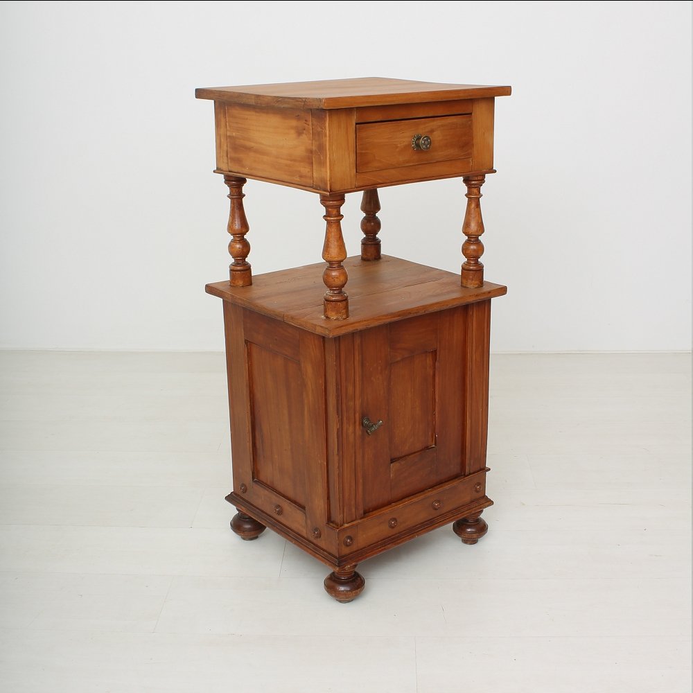 Small Antique Cherry Nightstand, 1890s for sale at Pamono
