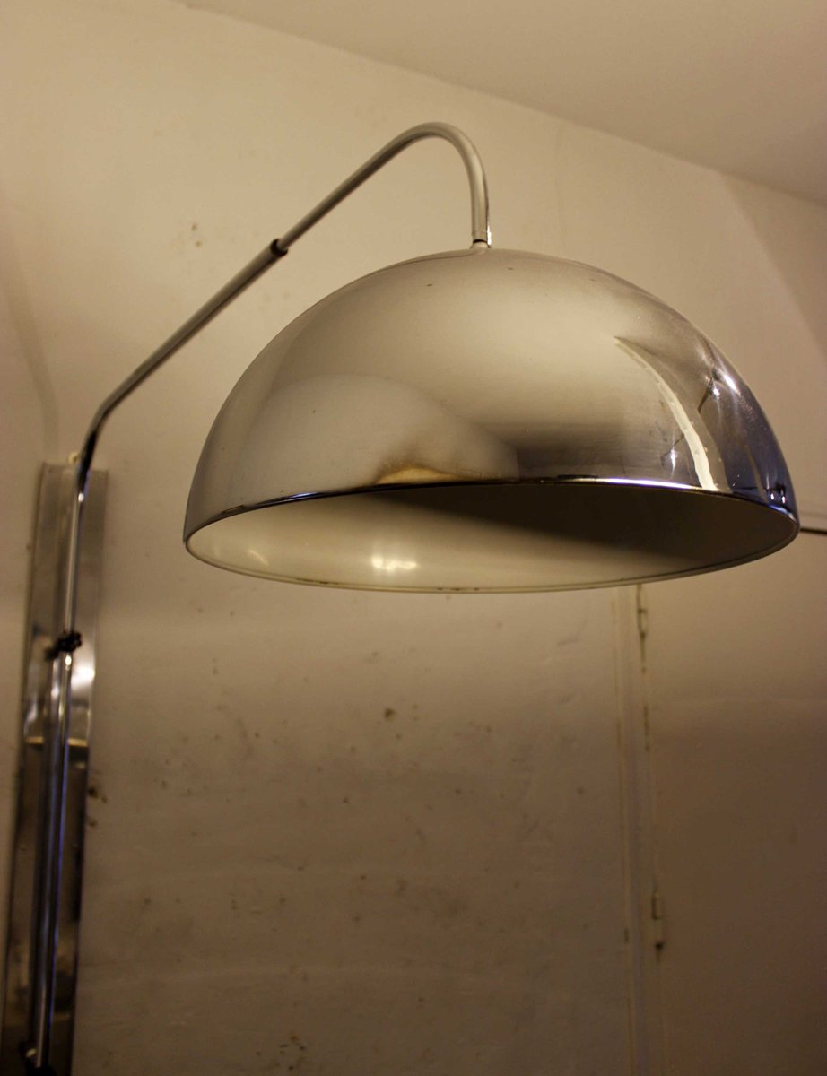 Large Vintage Chromed Wall Light, 1970s for sale at Pamono