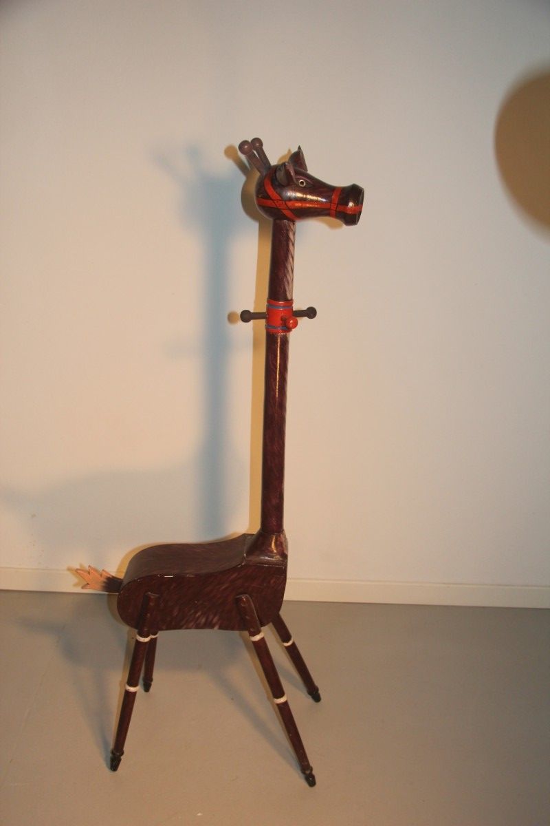 Italian Children's Giraffe Coat Rack, 1950s for sale at Pamono