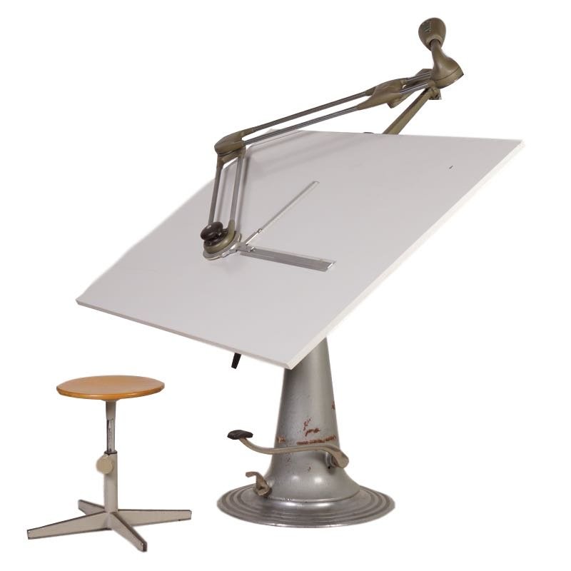 Industrial Drafting Table from Nike Eskilstuna, 1950s for sale at Pamono