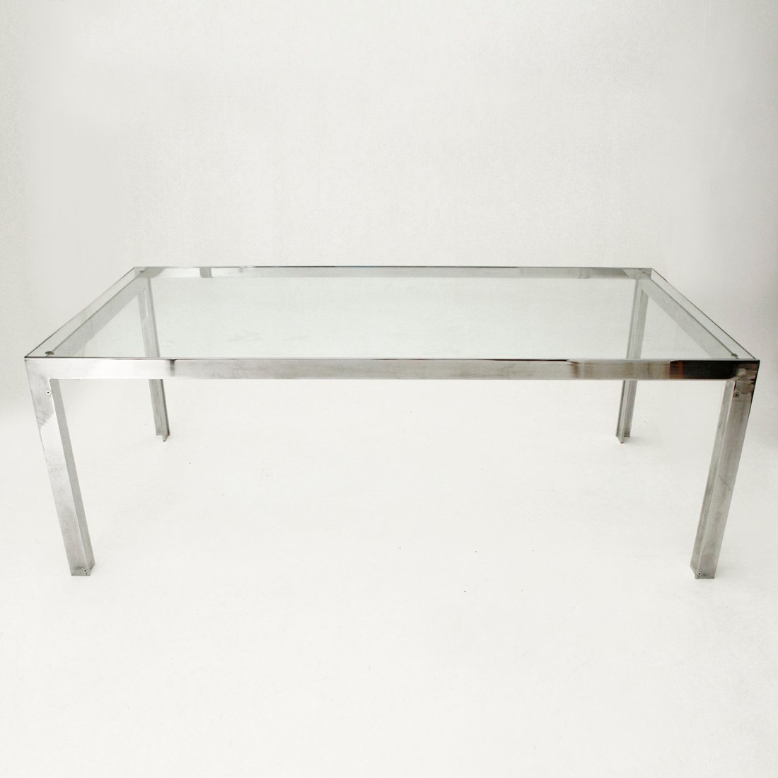 Vintage Chrome Dining Table Room Ideas Vintage Italian Gl And Chrome Dining Table 1970s For At