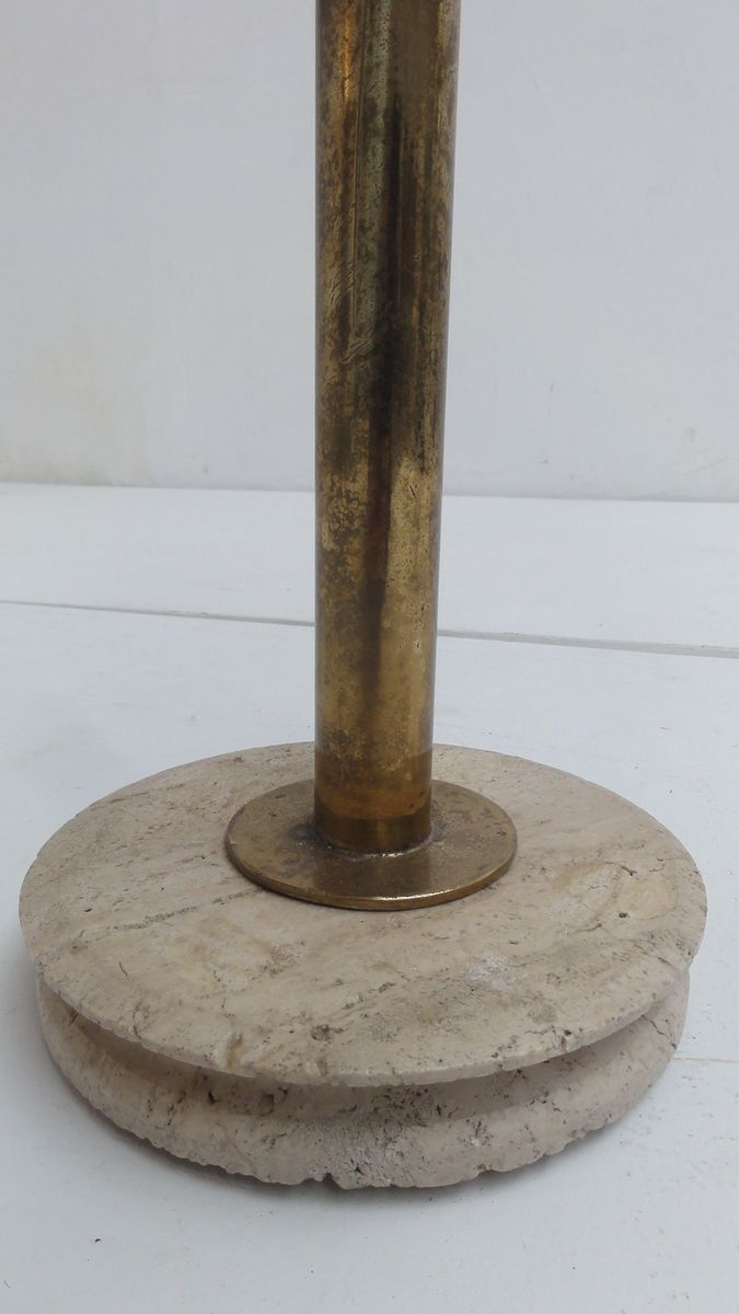 Vintage Round Side Table In Brass Glass 1950s For At Pamono 299 00 Insured Delivery