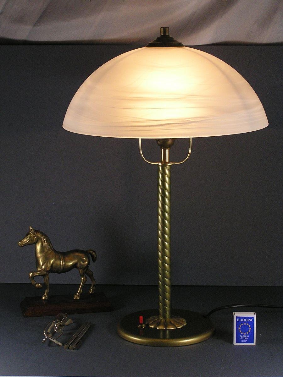Vintage Brass Table Lamp, 1940s for sale at Pamono