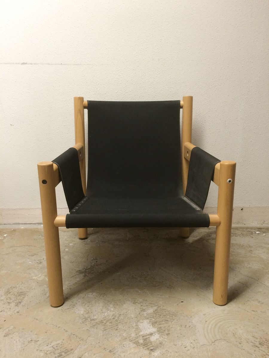 Vintage Birch Wood Chair from Ibisco, 1970s for sale at Pamono