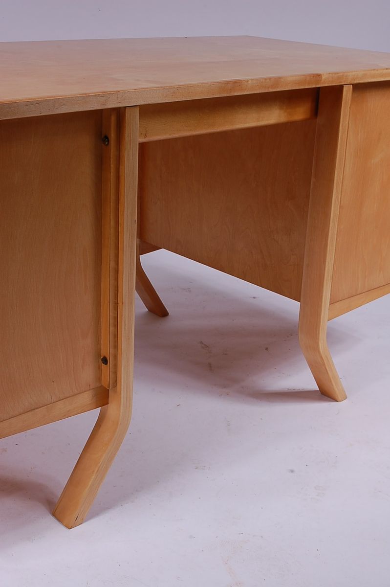 Birch Plywood Desk by Cees Braakman for Pastoe, 1950s for sale at Pamono