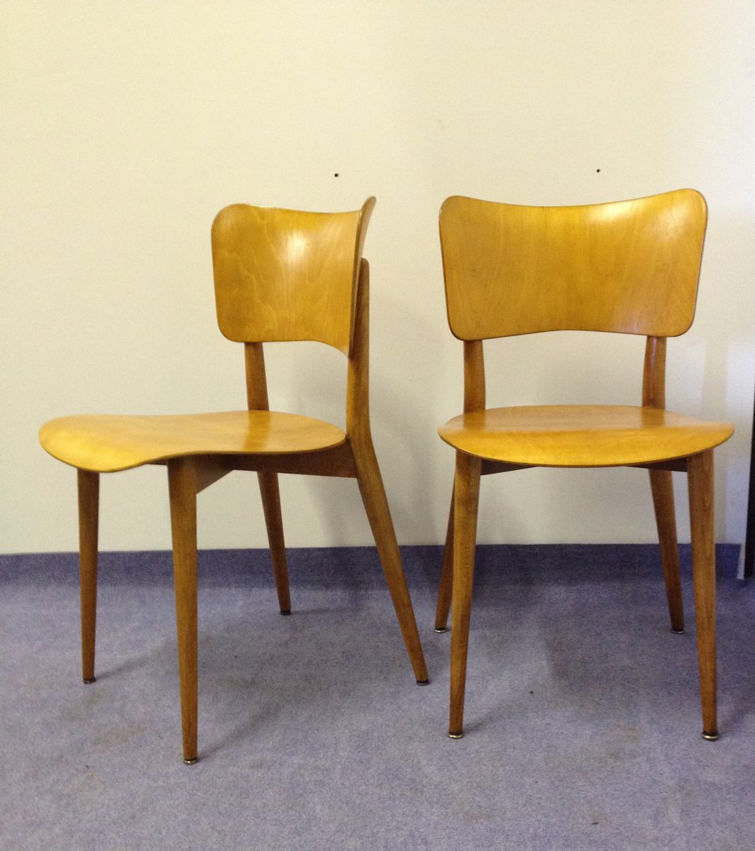 Die Gute Form Dining Chairs by Max Bill for Hörgen Glarus, 1951, Set of ...