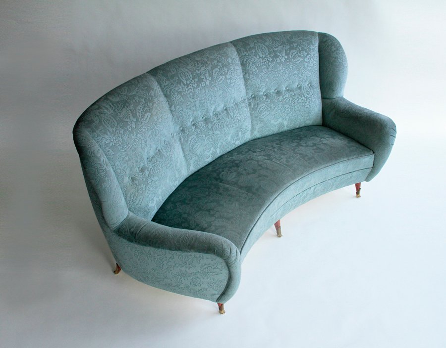 Vintage Curved Sofa, 1950s for sale at Pamono