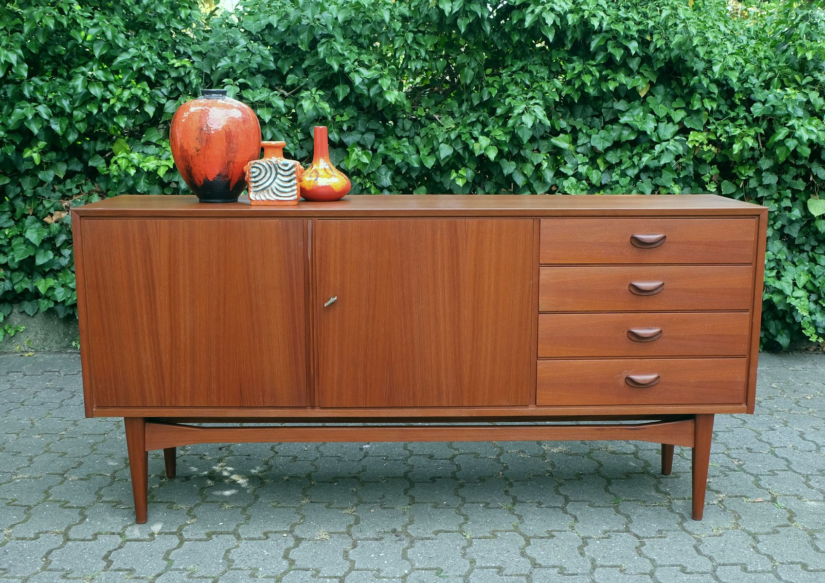 Danish Mid Century Teak Sideboard for sale at Pamono