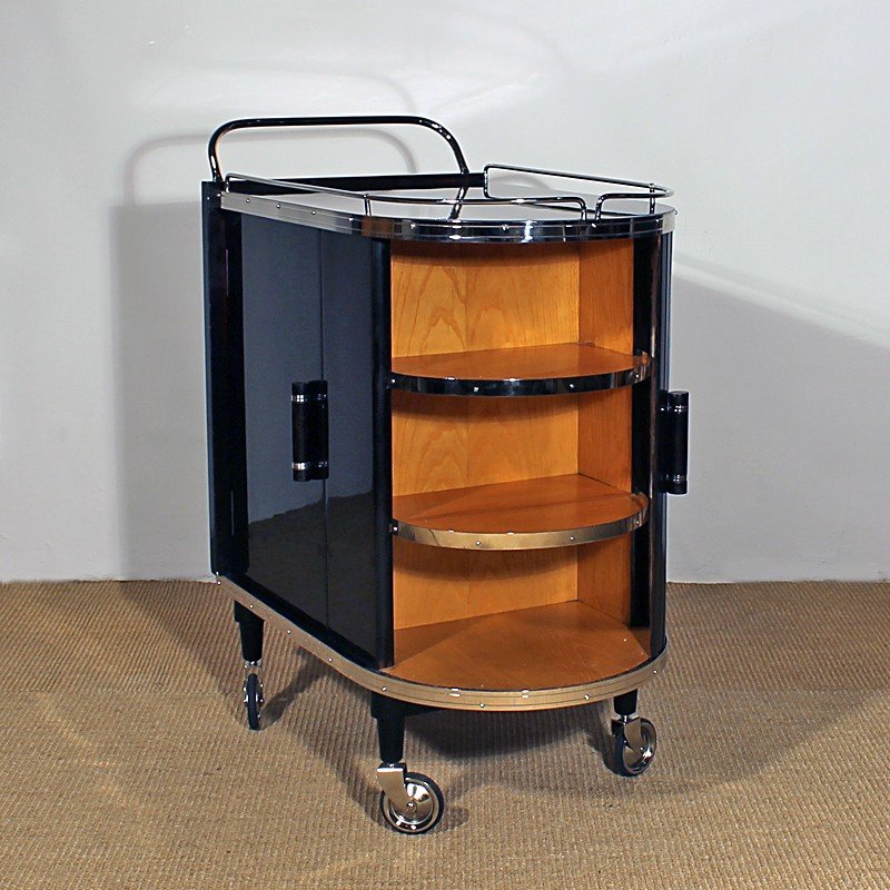 Vintage Cocktail Cabinet on Wheels, France, 1950s for sale at Pamono