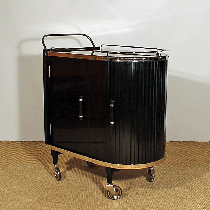 Vintage Cocktail Cabinet on Wheels, France, 1950s for sale at Pamono