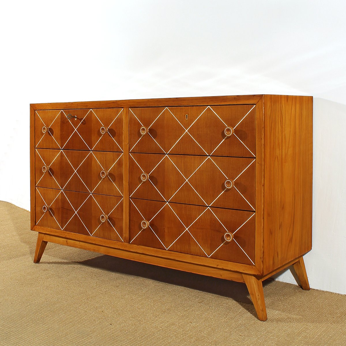 Vintage Spanish Ash Wood Commode for sale at Pamono