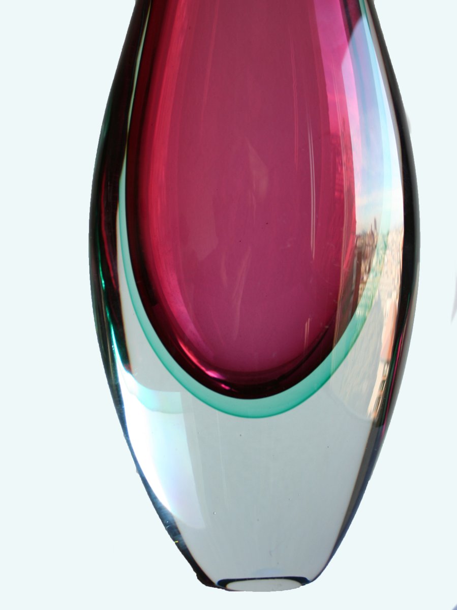 Purple Murano Glass Vase from Sommerso, 1960s for sale at Pamono