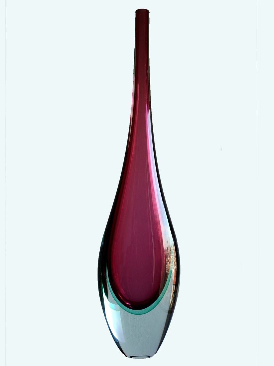Purple Murano Glass Vase from Sommerso, 1960s for sale at Pamono