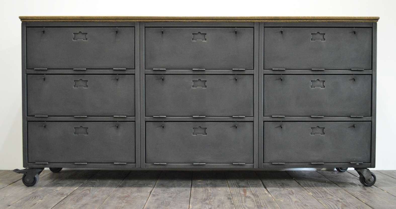 Industrial Steel Sideboard for sale at Pamono