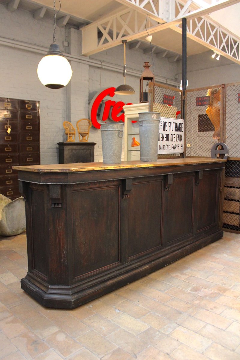 Vintage Wooden Café Counter for sale at Pamono