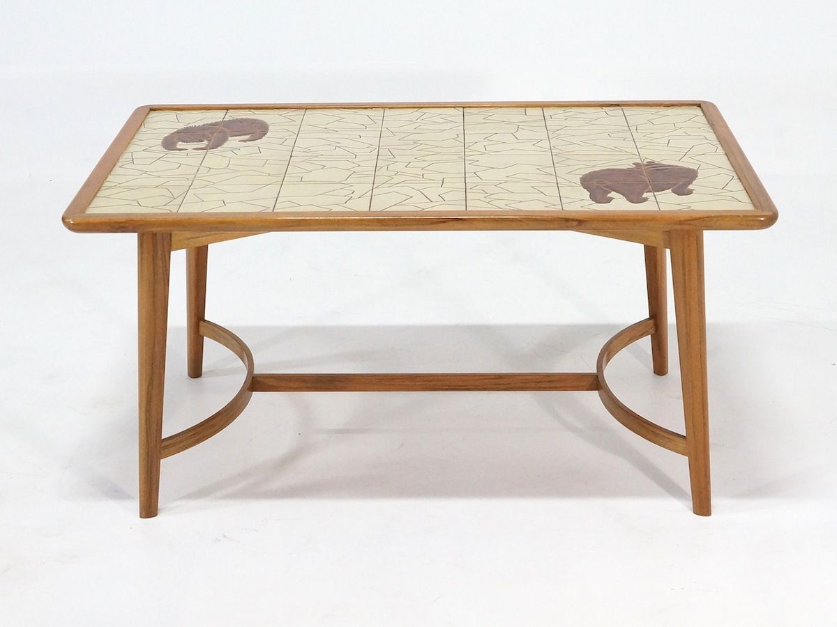 Vintage Tiled Coffee Table, 1950s for sale at Pamono