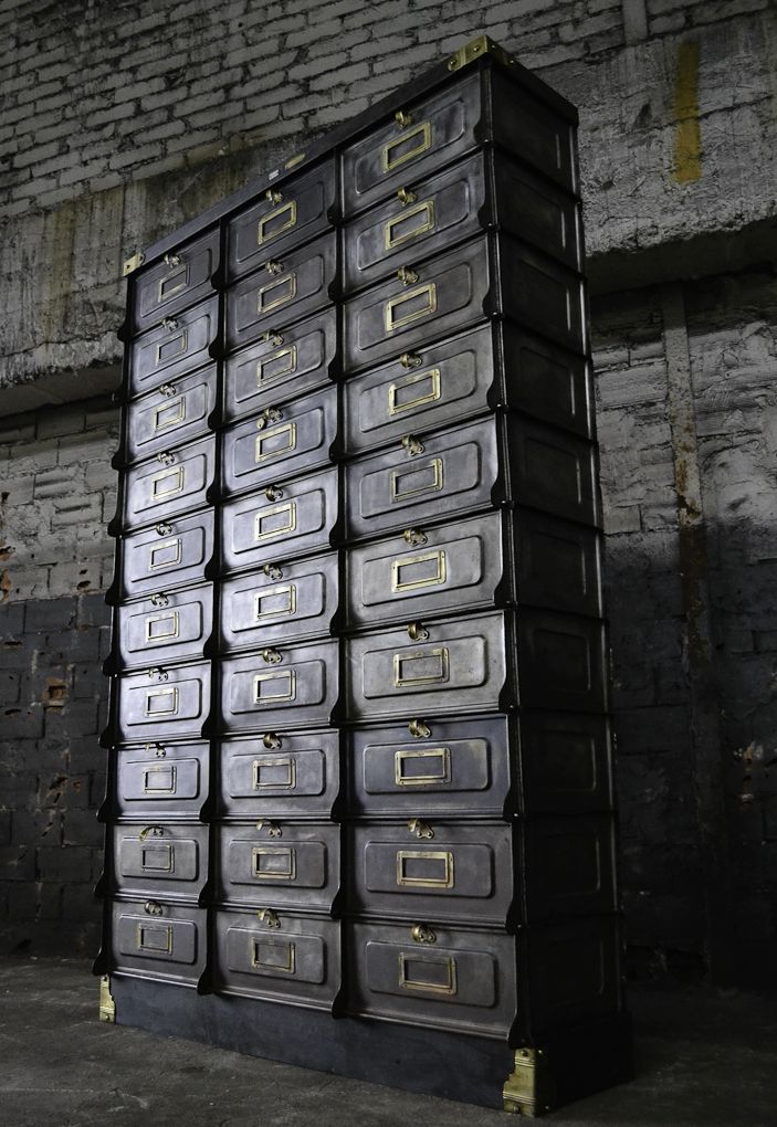 Vintage Industrial Storage Unit from Strafor, 1940s for sale at Pamono