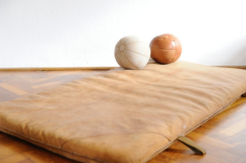 Vintage Leather Gym Mat for sale at Pamono