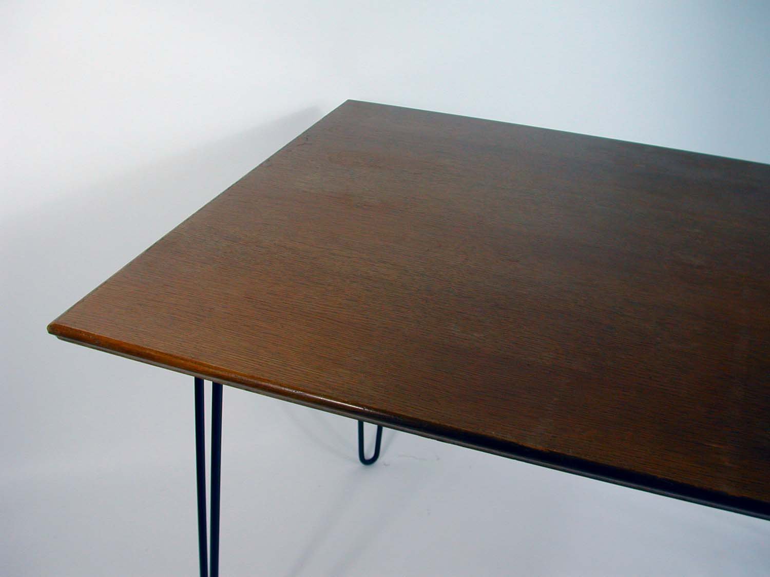 Industrie schreibtisch aus nussbaum haarnadel beine, 1950er bei ...
