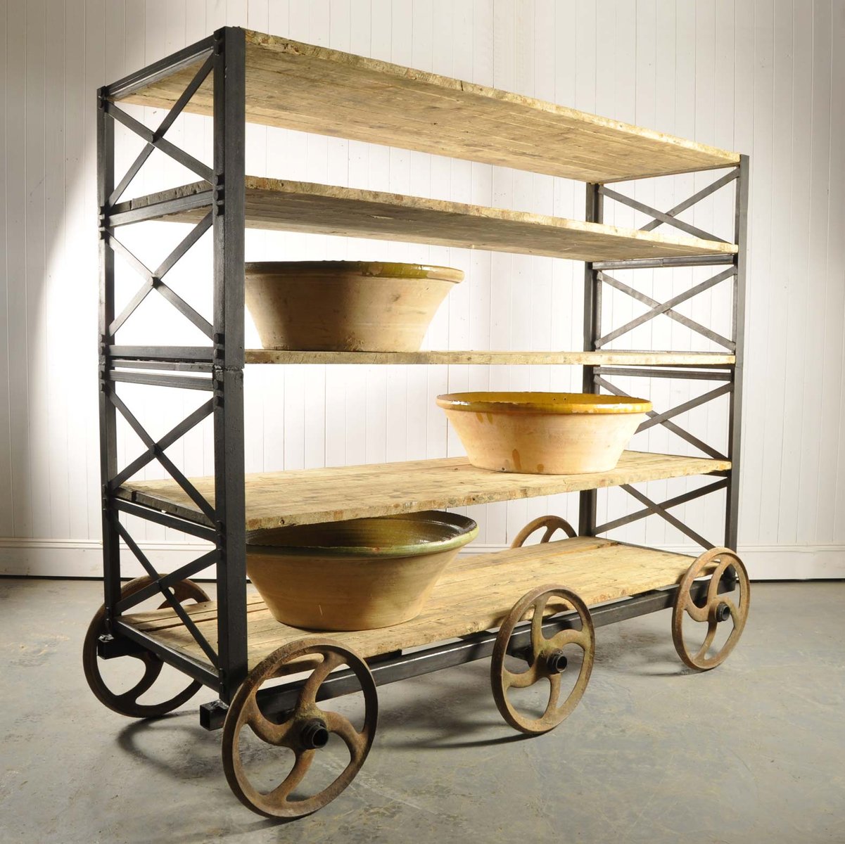 Vintage Industrial Shelving Trolley for sale at Pamono