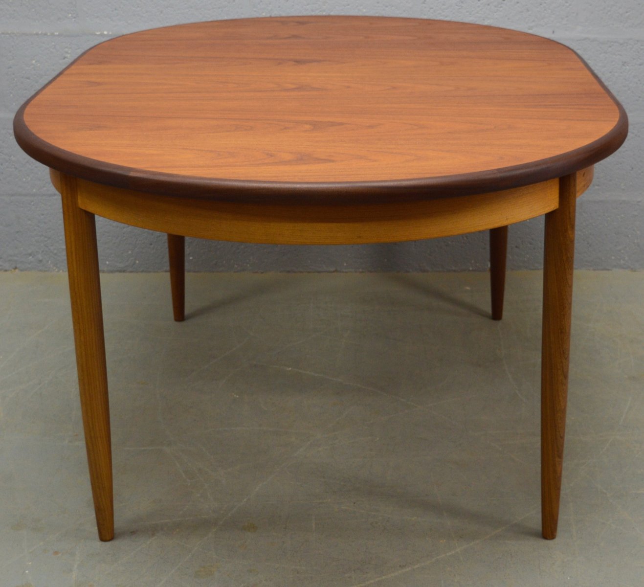Mid Century Oval Extendable In Dining Table In Teak From G Plan For