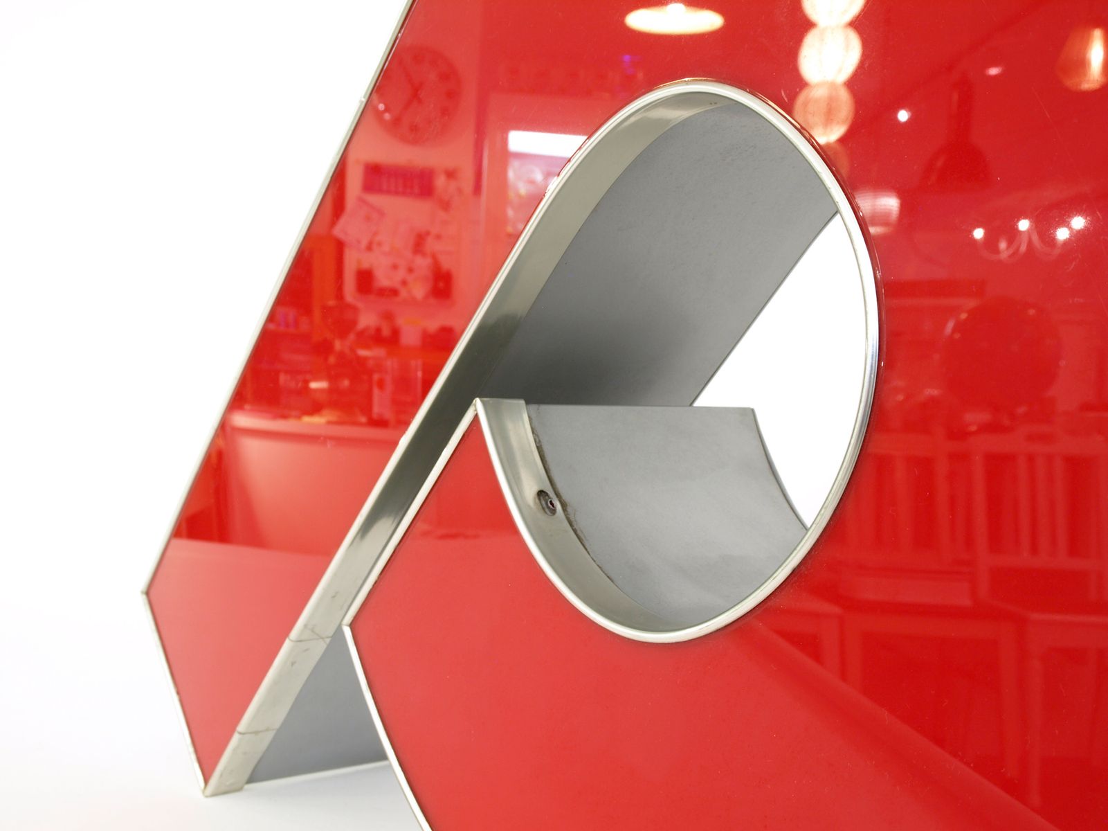 Vintage Illuminated Aluminium Letter P In Red For Sale At Pamono