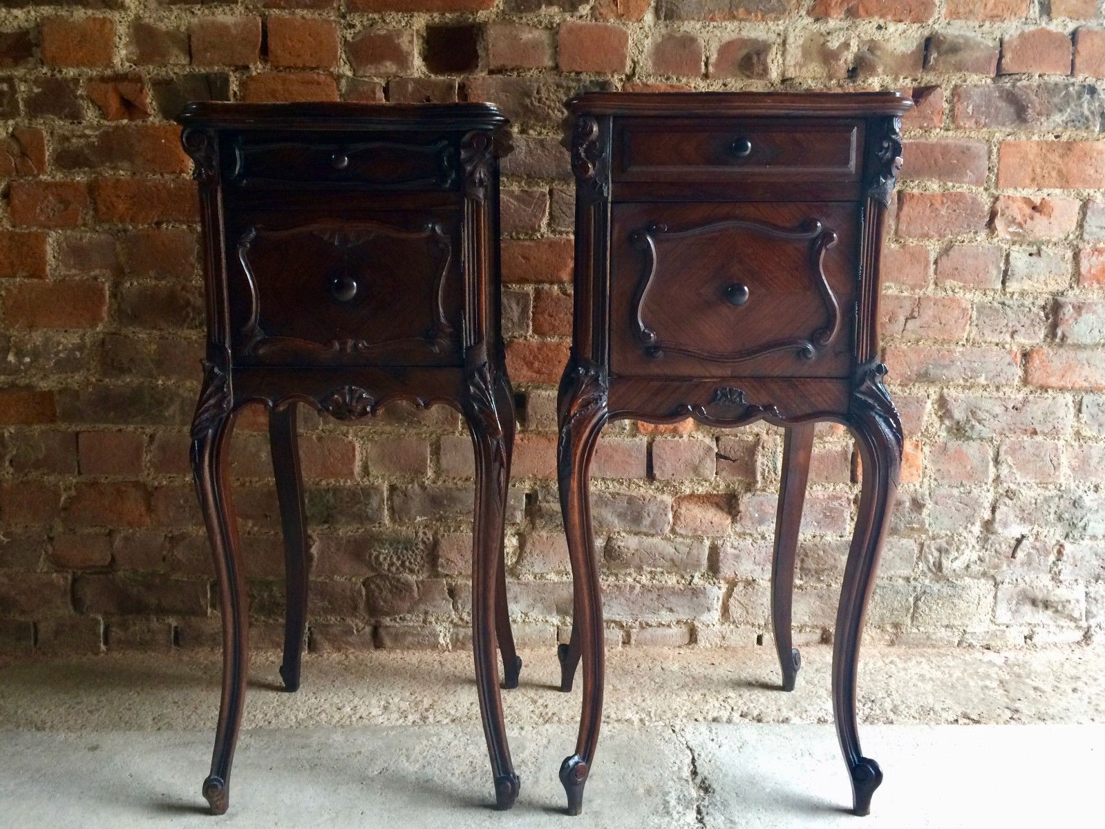 Antique French Walnut Marble Night Stands Set Of For Sale At - Price Per Set antique french walnut marble night stands set of for sale at - price per set