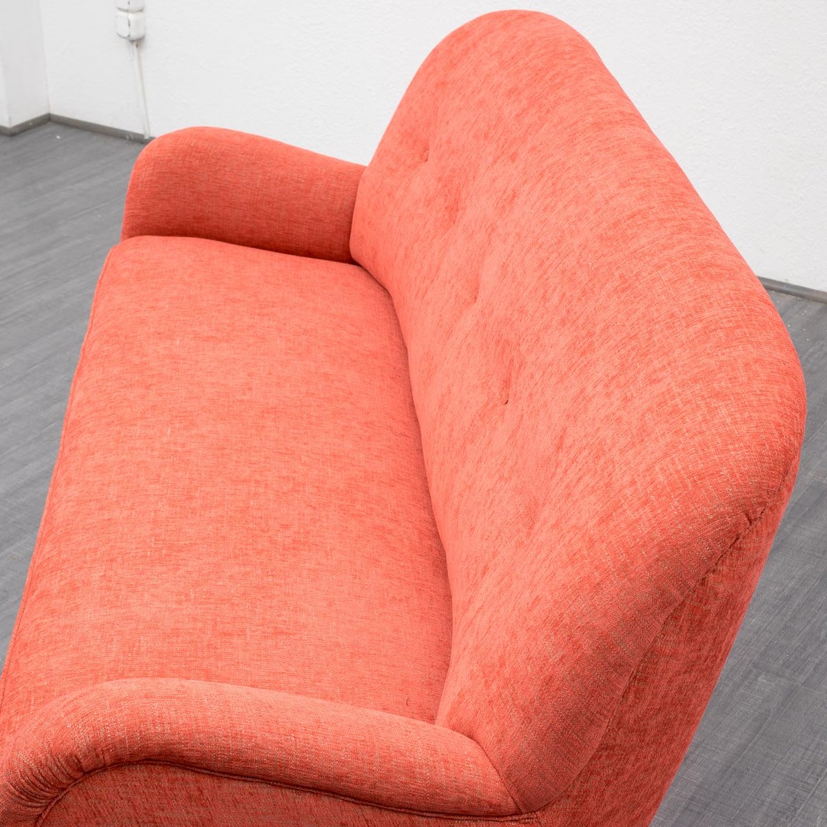 Mid Century Red Couch, Germany for sale at Pamono