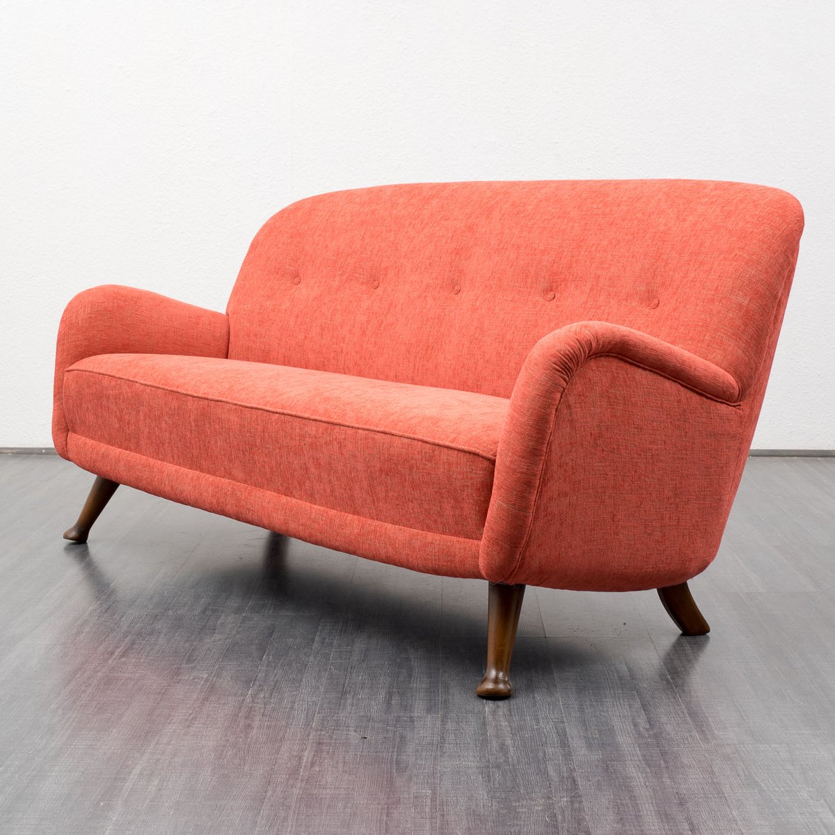 Mid Century Red Couch, Germany for sale at Pamono