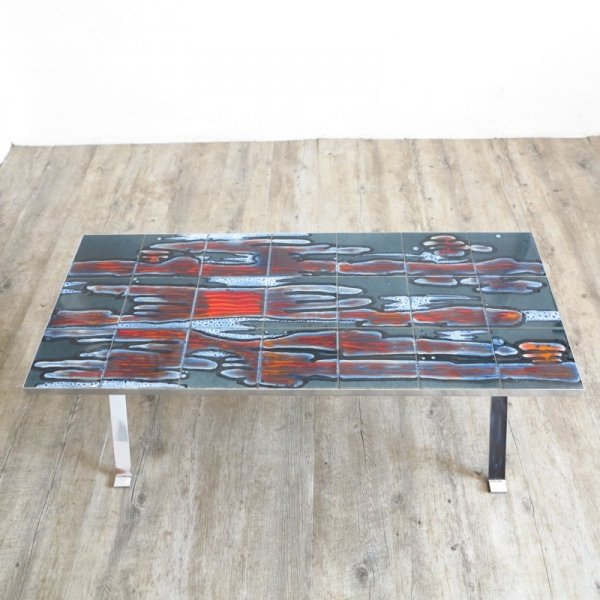 Vintage Tiled Coffee Table, 1970s for sale at Pamono